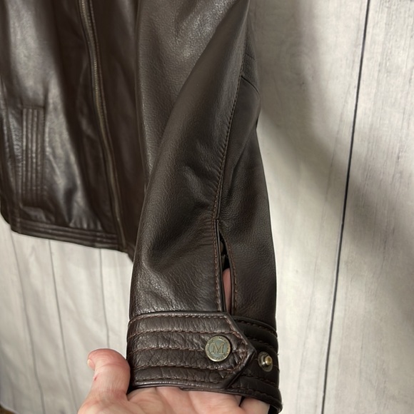 Marc New York Dark Brown Genuine Leather Jacket Mens XL - Picture 9 of 16